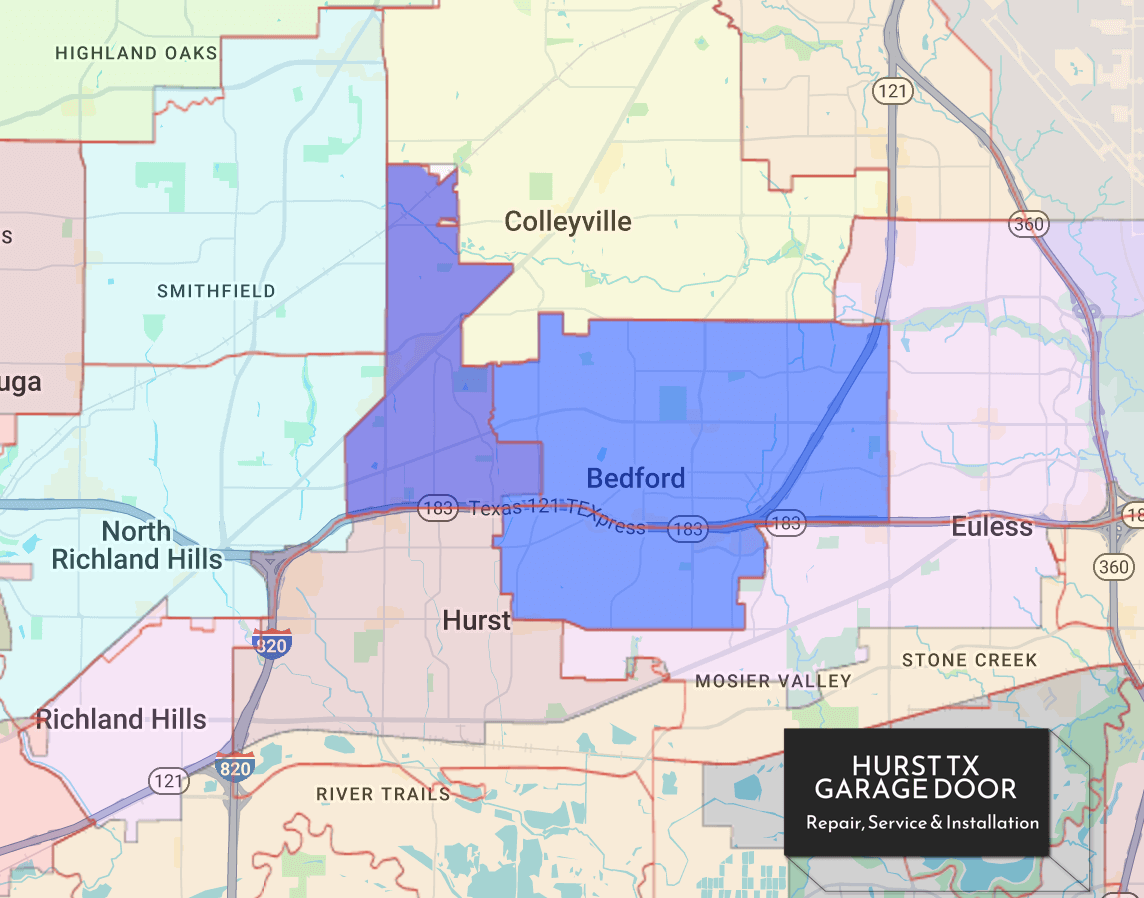 hurst-tx-cities-map